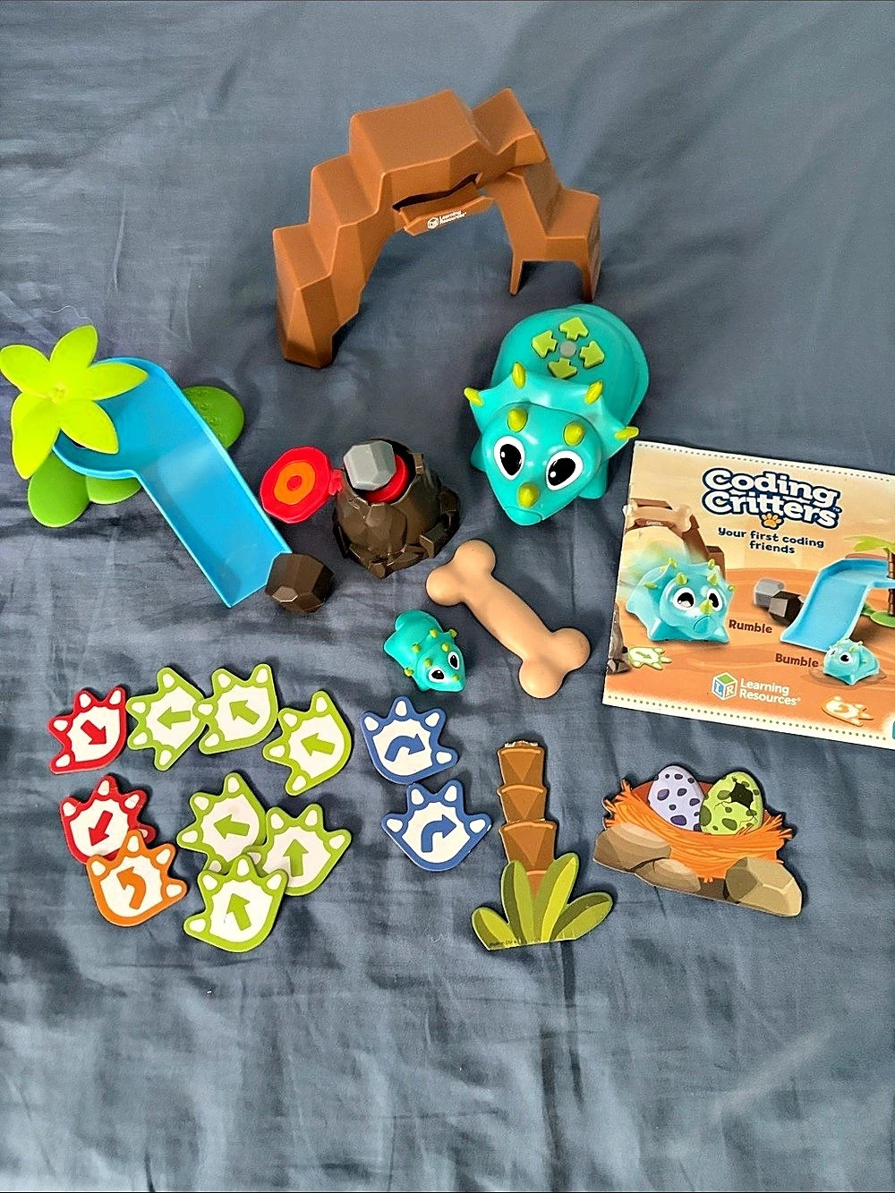 Learning Resources Coding Critters Rumble & Bumble Coding Toy Set Blue & Green